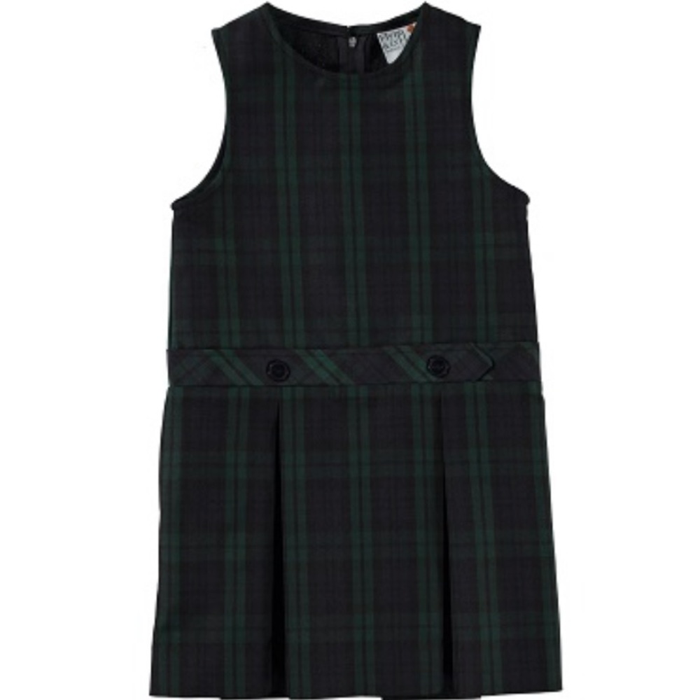 💚🖤BLACK-WATCH PLAID DROP WAIST JUMPER💚🖤